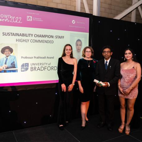 Professor Anand received Green Gown Award success as Highly Commended