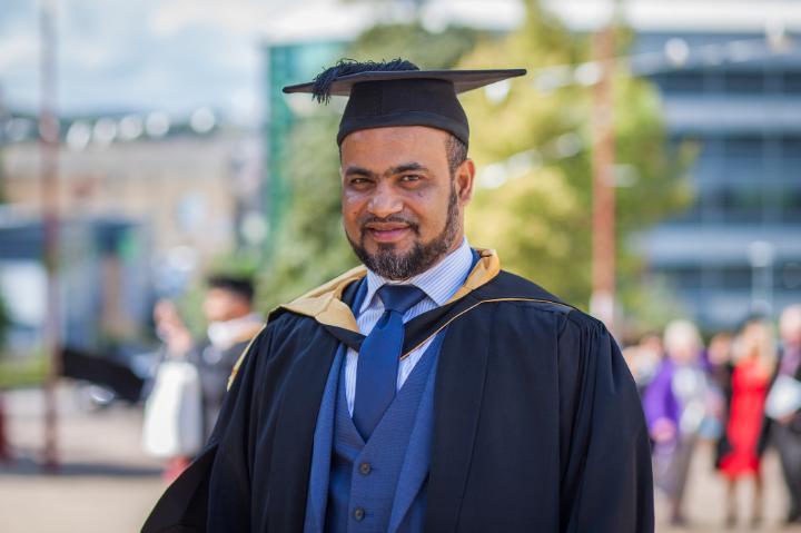 Muzibul Islam, MBA Distance Learning student at graduation